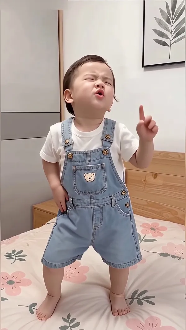 🔥Cute baby dancing on the spot