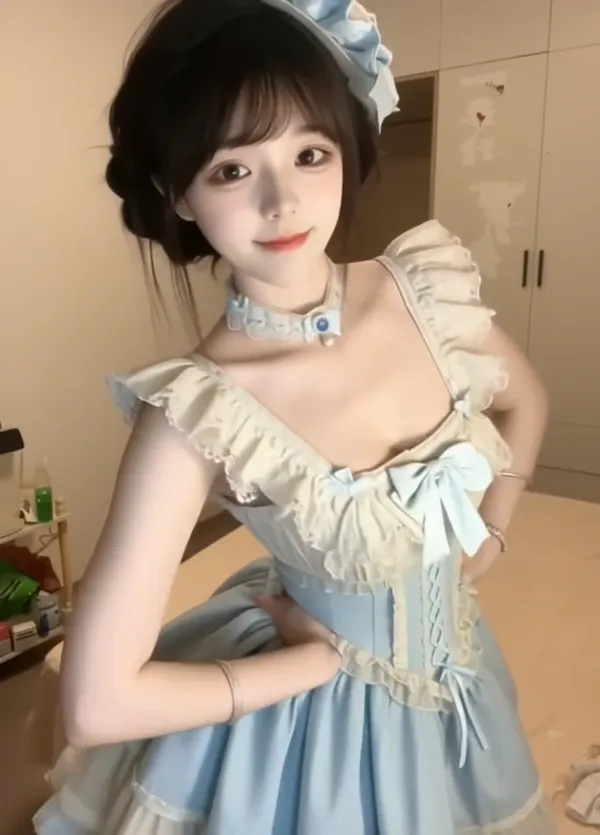 Super sweet cute girl crunchy shake